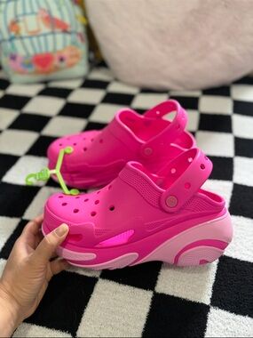 CROCS Barbie Pink Super Stack Chunk Bottom